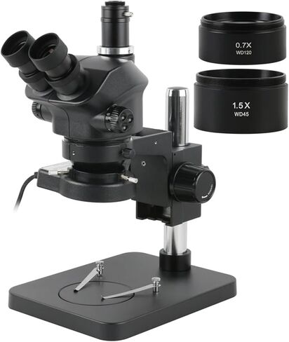 مختبر صناعي Simul-Focal 50X 100X مجهر ستيريو مجهر ثلاثي العينيات + 0.5X 1.0X 0.7X 1.5X 2.0X عدسة موضوعية مساعدة (مع 0.7x 1.5x) in Kuwait