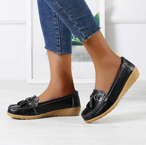 Loafers for Women Business Casual Dress Shoes Comfortable & Lightweight Penny Loafers Slip On Comfort Tassel Work Office Comfort Walking Flats in Saudi Arabia