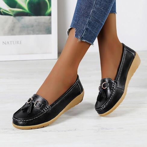 Loafers for Women Business Casual Dress Shoes Comfortable & Lightweight Penny Loafers Slip On Comfort Tassel Work Office Comfort Walking Flats in Saudi Arabia