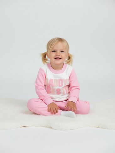 Toddler Baby Girl Clothes Long Sleeve Bow Print Sweatshirt Top And Pants Set Cute Girl Fall Winter Outfits in Kuwait