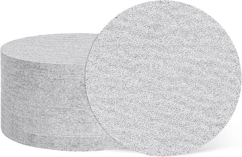 HARFINGTON 50 Pcs 5 Inch Sanding Disc 120 Grit Hook and Loop Sandpaper Random Orbital Sander Pads for Woodworking Automotive Metal Polishing, White in Saudi Arabia