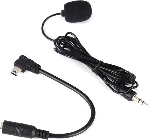 Black 3.5mm External Microphone Clip On Mic + Adapter Cable for GoPro Hero4 3/3+ in Saudi Arabia