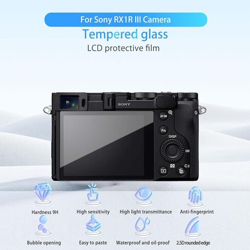 [3 Pack] Screen Protector for Sony RX1R III, HD Tempered Glass,9h Hardness,Scratch,Anti-Fingerprin,Tempered Glass Film Guard for Sony RX1R III Camera in Saudi Arabia
