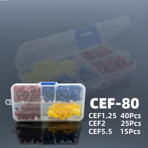 Nylon Insulated Flat Closed End Caps Connector Use for Awg22-10 Wire Terminal Pressure Line Car Cable Crimp Splice(CEF5.5 AWG12-10) in Saudi Arabia