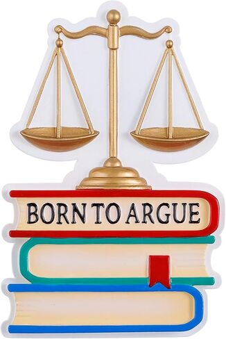 Personalized Christmas Ornament Born to Argue Lawyer Custom Name Ornament in Saudi Arabia