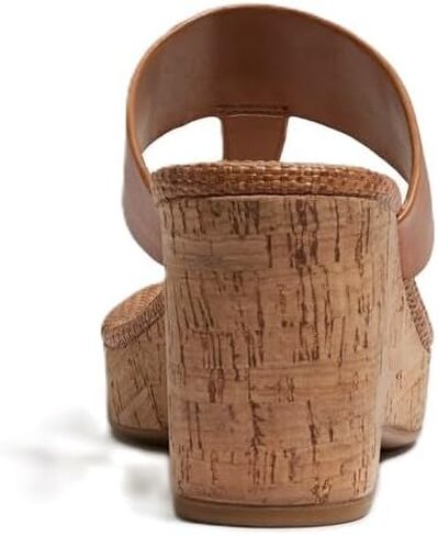 صندل Sam Edelman Yardlie Cuoio بكعب ويدج بني وحزام جلدي سهل الارتداء in Kuwait