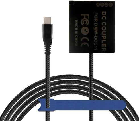 Braided Cable TYPE-C to DMW-DCC6 DC Coupler DMW-BMB9 Dummy Bttery for Panasonic FZ40K FZ45K FZ47K FZ48K FZ60 FZ62 FZ70 FZ72 in Saudi Arabia