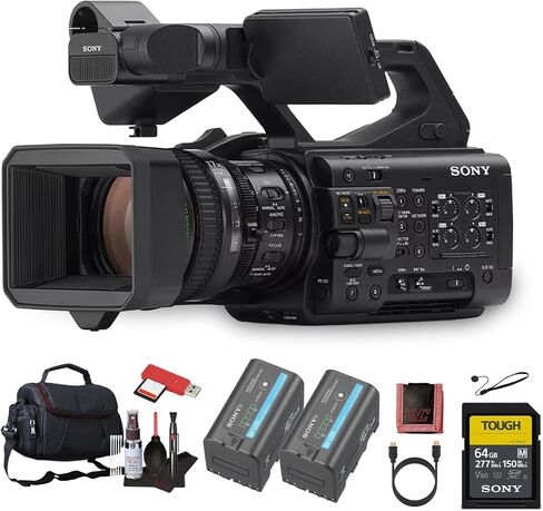 Sony PXW-Z300 3-CMOS XDCAM Camcorder | Shoulder-Mount Professional Video Camera with 17x Zoom Lens | 2 x BP-U35 Battery + 64GB Tough Memory Card + Large Case + Card Reader + More in Saudi Arabia