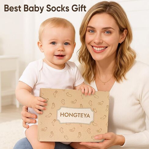 HONGTEYA 9 Pairs Toddler Boys Socks, Baby Non Slip Socks for Infant Cotton Sock with Grippers 0-5 Years in Saudi Arabia