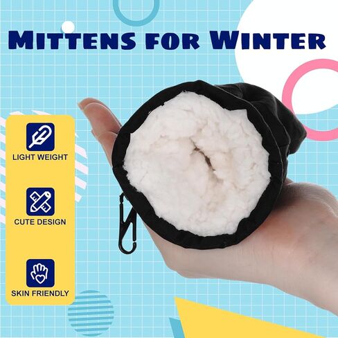 قفازات شتوية للأطفال الصغار قفازات مبطنة بالصوف مقاومة للماء للجنسين سهلة الارتداء قفازات دافئة للثلج في الهواء الطلق صبي فتاة أطفال in Kuwait