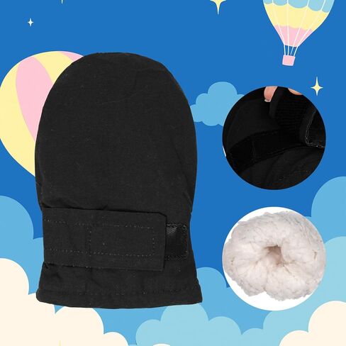 قفازات شتوية للأطفال الصغار قفازات مبطنة بالصوف مقاومة للماء للجنسين سهلة الارتداء قفازات دافئة للثلج في الهواء الطلق صبي فتاة أطفال in Kuwait