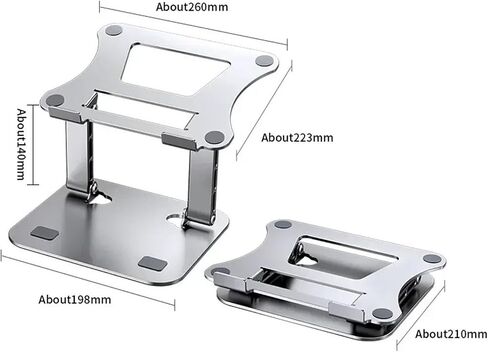 Adjustable Aluminum Alloy up to 17 inch Laptop Portable Folding Cooling Stand(Gray) in Saudi Arabia