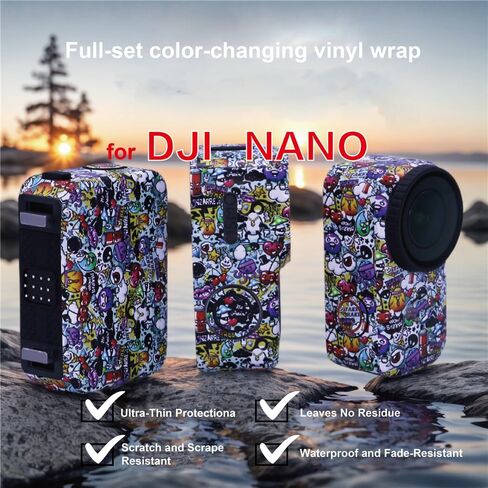 ملصق حماية ملون مخصص لكاميرا DJI OSMO Nano مقاوم للماء ومقاوم للأشعة فوق البنفسجية ومقاوم للخدش ومضاد للتصادمات وغطاء جلدي مقاوم للتآكل وملحقات ملصق فيلم PVC (12) in Saudi Arabia