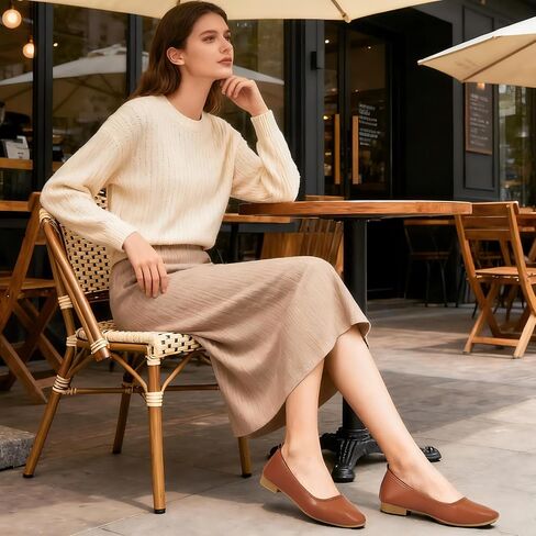Women's Flats Shoes Ballet Flats Fashion Round Toe Comfortable Flats Dress Shoes Slip on Loafers for Women in Kuwait