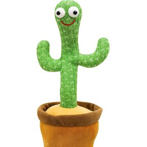 Dancing Talking Cactus Toy, 120 English Songs, Voice Mimicking, 4-Level Volume Control in Saudi Arabia