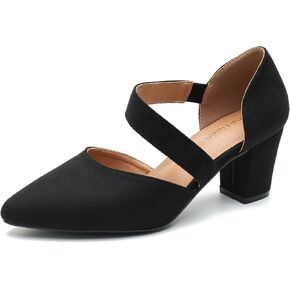 حذاء نسائي من Enelauge بمقدمة مغلقة وكعب مكتنز وكعب مكتنز وكعب مدبب وكعب منخفض فستان مريح لحفلات الزفاف والعروس والحفلات الراقصة in Kuwait