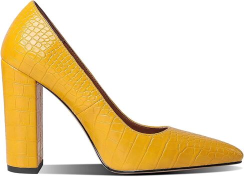 LEHOOR صنادل نسائية بكعب عالٍ مكتنز بمقدمة مدببة وطباعة حيوانات من الجلد السويدي ومغلقة من الأمام مقاس 10.16 سم وكعب عريض سهل الارتداء أحذية أنيقة للمكتب والحفلات المسائية للسيدات 4-11 M US in Kuwait