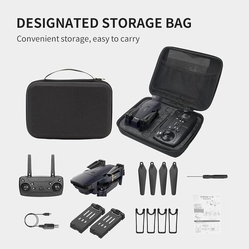 سكاي هوك بدون طيار مع الكاميرا | طائرات بدون طيار كوادكوبتر للأطفال، طائرة بدون طيار للبالغين، طائرة بدون طيار للمبتدئين والمحترفين | صور ومقاطع فيديو عالية الدقة، قابلة للطي، شاحن Ulti 4 منافذ مع شاحن سريع Boltz Pro Lightning Fast in Kuwait