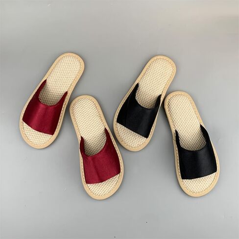 Premium Luxury Satin Silk Top All Seasons Comfort Women's House Linen Slippers Non Slip Indoor Soft Home Slip On Shoes in Saudi Arabia