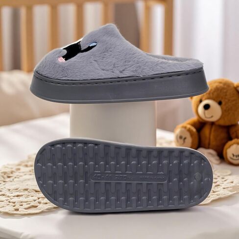 Cat Slippers For Womens Home Fuzzy Plush Mens Shoes Cute Animal Design Soft Warm Bedroom Anti-Skid Sole Winter Wool Lined Indoor Outdoor House Gift Idea in Saudi Arabia