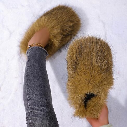 Women's Plush Non-Slip Slippers, Memory Foam Indoor Outdoor Use Winter Home Style Slippers in Saudi Arabia