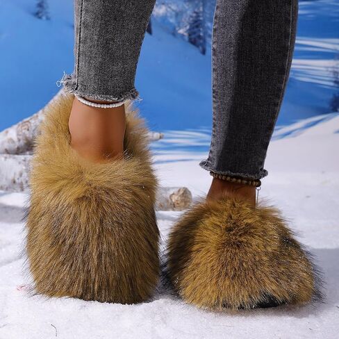 Women's Plush Non-Slip Slippers, Memory Foam Indoor Outdoor Use Winter Home Style Slippers in Saudi Arabia