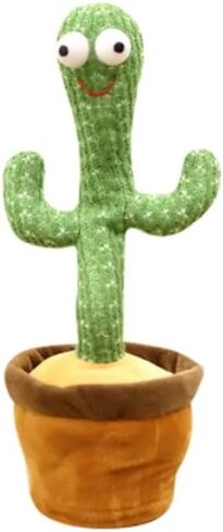 Dancing Talking Cactus Toy, 120 English Songs, Voice Mimicking, 4-Level Volume Control in Saudi Arabia