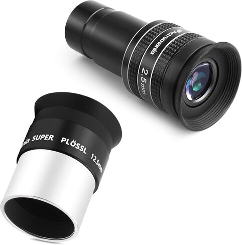 Astromania 1.25" 12.5mm Super Plossl Telescope Eyepiece - Bundle with - 58 Degree Telescope Eyepiece 2.5mm in Saudi Arabia