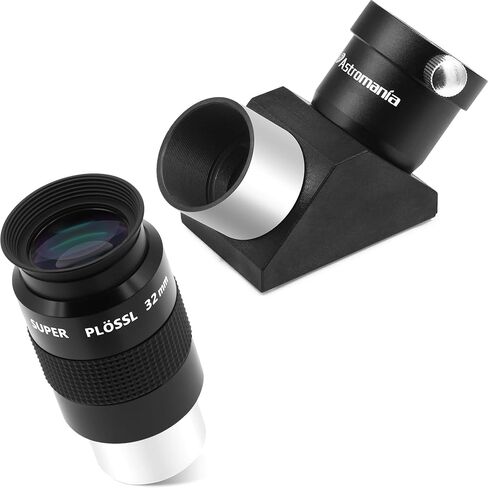Astromania 1.25" 32mm Super Plossl Telescope Eyepiece - Bundle with - 1.25" 90°Diagonal with Amici Prism in Saudi Arabia