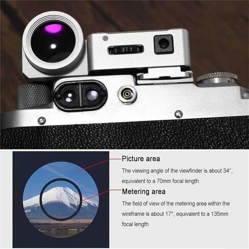 OLED Light Meter, Film Camera Light Meter, with Viewfinder, 17° Metering, with Cold Shoe Mount, Adjust ISO, Aperture and Shutter Speed Photography, for Vintage Cameras(Silver) in Saudi Arabia