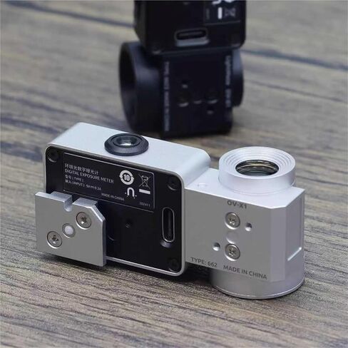 OLED Light Meter, Film Camera Light Meter, with Viewfinder, 17° Metering, with Cold Shoe Mount, Adjust ISO, Aperture and Shutter Speed Photography, for Vintage Cameras(Silver) in Saudi Arabia