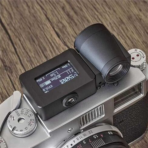 OLED Light Meter, Film Camera Light Meter, with Viewfinder, 17° Metering, with Cold Shoe Mount, Adjust ISO, Aperture and Shutter Speed Photography, for Vintage Cameras(Silver) in Saudi Arabia
