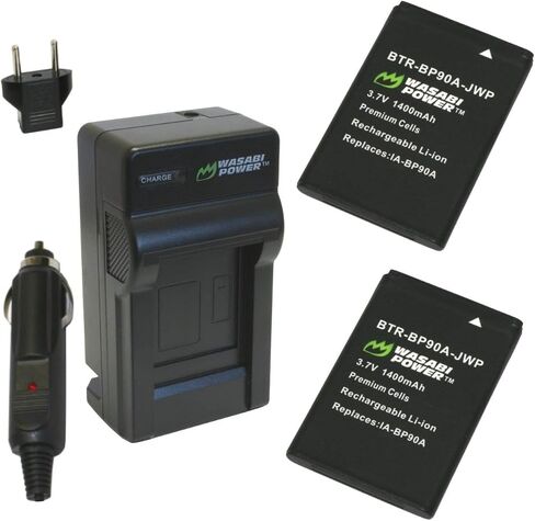 Wasabi Power Battery (2-Pack) and Charger for Samsung BP90A, IA-BP90A and Samsung HMX-E10 in Saudi Arabia