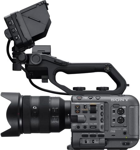 Sony FX6 Cinema Line Camera Kit with 24–105 mm F4 G OSS Lens (ILME-FX6VK) – Full-Frame 10.2MP Sensor | 4K 120p | 160GB Card, BP-U35 Battery, Filter Kit, Color Filter Kit, Bag, Card Wallet and More in Saudi Arabia