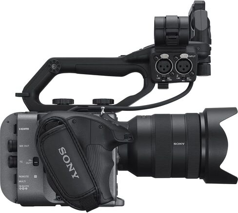 Sony FX6 Cinema Line Camera Kit with 24–105 mm F4 G OSS Lens (ILME-FX6VK) – Full-Frame 10.2MP Sensor | 4K 120p | 160GB Card, BP-U35 Battery, Filter Kit, Color Filter Kit, Bag, Card Wallet and More in Saudi Arabia