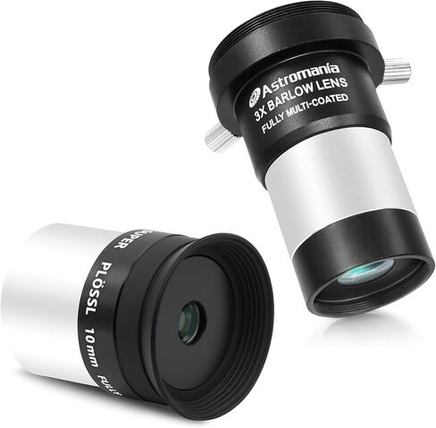 Astromania 1.25" 10mm Super Plossl Telescope Eyepiece - Bundle with - 3X Barlow Lens 1.25 inch in Saudi Arabia