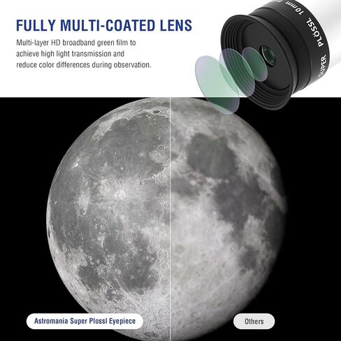 Astromania 1.25" 10mm Super Plossl Telescope Eyepiece - Bundle with - 3X Barlow Lens 1.25 inch in Saudi Arabia