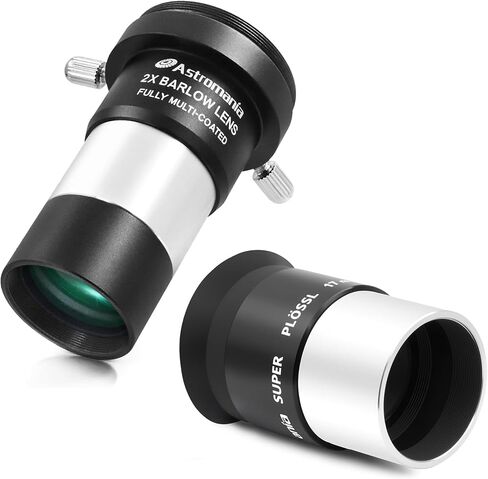 Astromania 1.25" 17mm Super Plossl Telescope Eyepiece - Bundle with - 2X Barlow Lens Upgraded 1.25 inch in Saudi Arabia