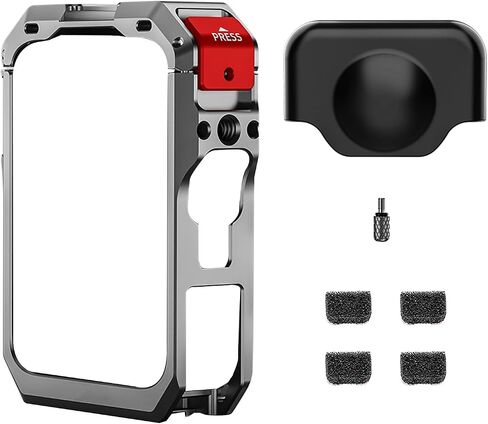 Aluminum Alloy Cameras Rabbit Cage with Dual Cold Shoe Mounts & 1/4" Screws Holes Quick Release Fit for OSMO 360 in Saudi Arabia