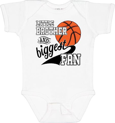 inktastic Little Brother and Biggest Fan- Basketball Player Baby Bodysuit in Saudi Arabia
