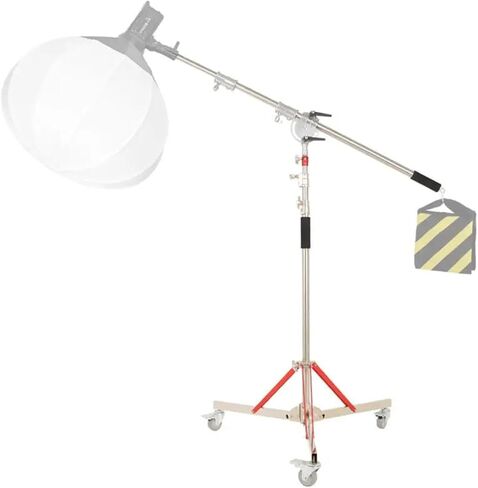 320cm Studio Heavy Duty Photography Professional Film and Television Full Metal Lighting Stand with Cantilever and Wheels in Saudi Arabia