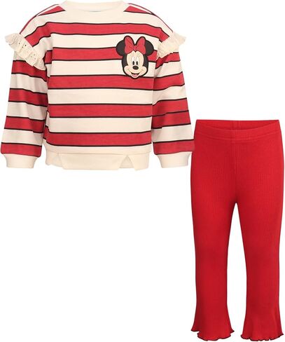 Magic Threadz Disney Clothes Baby Girls Pant Set – Minnie Mouse, Stitch & Toy Story Ruffle Top with Pants Outfit (12M–24M) in Saudi Arabia