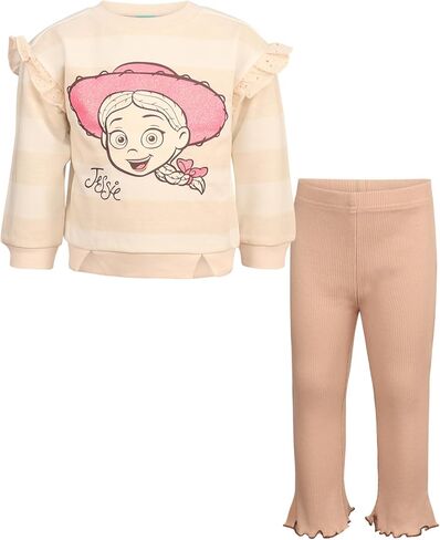 Magic Threadz Disney Clothes Baby Girls Pant Set – Minnie Mouse, Stitch & Toy Story Ruffle Top with Pants Outfit (12M–24M) in Saudi Arabia