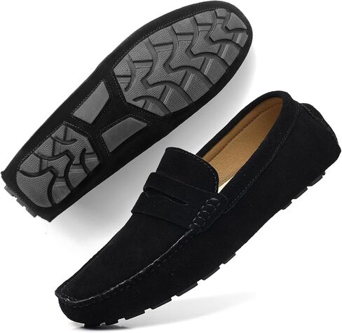 DCZTELG Men's Suede Penny Loafers - Slip-On Comfort Casual Shoes for Business & Driving in Saudi Arabia