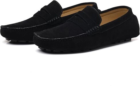 DCZTELG Men's Suede Penny Loafers - Slip-On Comfort Casual Shoes for Business & Driving in Saudi Arabia