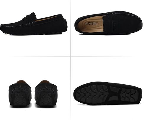 DCZTELG Men's Suede Penny Loafers - Slip-On Comfort Casual Shoes for Business & Driving in Saudi Arabia