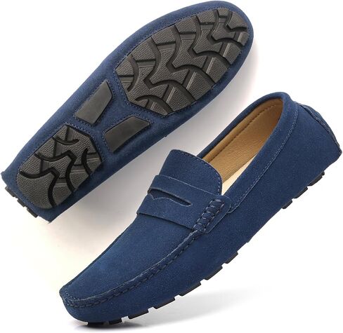 DCZTELG Men's Suede Penny Loafers - Slip-On Comfort Casual Shoes for Business & Driving in Saudi Arabia