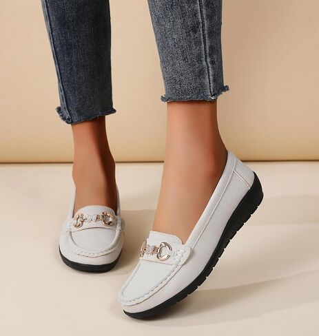 Loafers for Women Business Casual Shoes Comfortable Lightweight Penny Loafers Slip On Work Shoes Comfort Walking Flats in Saudi Arabia