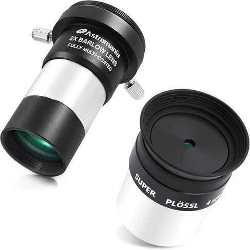 Astromania 1.25" 4mm Super Plossl Telescope Eyepiece - Bundle with - 2X Barlow Lens Upgraded 1.25 inch in Saudi Arabia