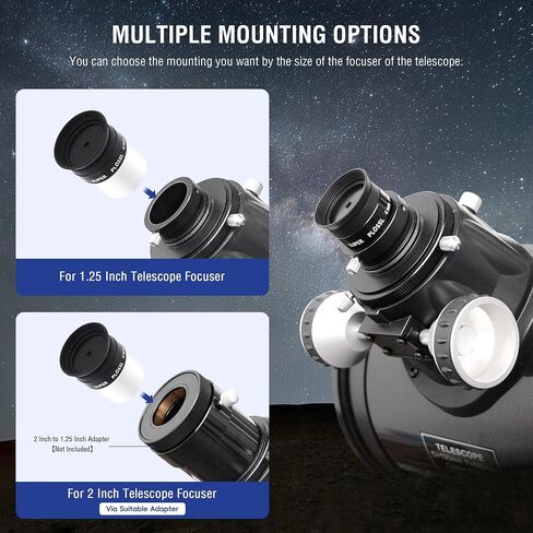Astromania 1.25" 4mm Super Plossl Telescope Eyepiece - Bundle with - 2X Barlow Lens Upgraded 1.25 inch in Saudi Arabia